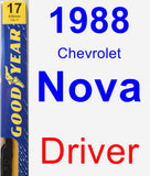 Driver Wiper Blade for 1988 Chevrolet Nova - Premium