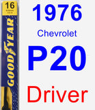 Driver Wiper Blade for 1976 Chevrolet P20 - Premium