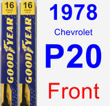 Front Wiper Blade Pack for 1978 Chevrolet P20 - Premium