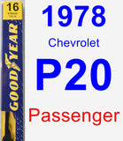 Passenger Wiper Blade for 1978 Chevrolet P20 - Premium