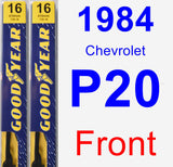 Front Wiper Blade Pack for 1984 Chevrolet P20 - Premium