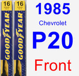 Front Wiper Blade Pack for 1985 Chevrolet P20 - Premium