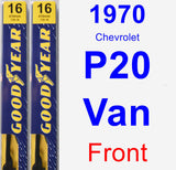 Front Wiper Blade Pack for 1970 Chevrolet P20 Van - Premium