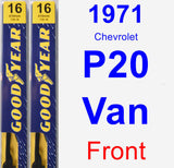 Front Wiper Blade Pack for 1971 Chevrolet P20 Van - Premium