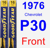 Front Wiper Blade Pack for 1976 Chevrolet P30 - Premium