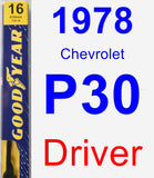 Driver Wiper Blade for 1978 Chevrolet P30 - Premium