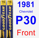 Front Wiper Blade Pack for 1981 Chevrolet P30 - Premium