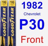 Front Wiper Blade Pack for 1982 Chevrolet P30 - Premium