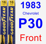 Front Wiper Blade Pack for 1983 Chevrolet P30 - Premium