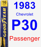 Passenger Wiper Blade for 1983 Chevrolet P30 - Premium