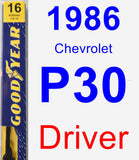 Driver Wiper Blade for 1986 Chevrolet P30 - Premium