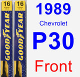 Front Wiper Blade Pack for 1989 Chevrolet P30 - Premium