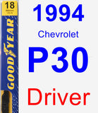 Driver Wiper Blade for 1994 Chevrolet P30 - Premium