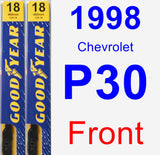 Front Wiper Blade Pack for 1998 Chevrolet P30 - Premium