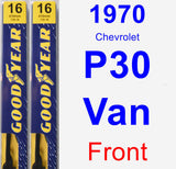 Front Wiper Blade Pack for 1970 Chevrolet P30 Van - Premium