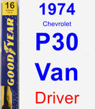 Driver Wiper Blade for 1974 Chevrolet P30 Van - Premium