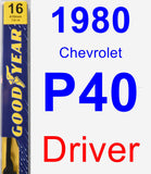 Driver Wiper Blade for 1980 Chevrolet P40 - Premium