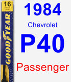 Passenger Wiper Blade for 1984 Chevrolet P40 - Premium