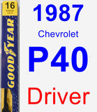 Driver Wiper Blade for 1987 Chevrolet P40 - Premium