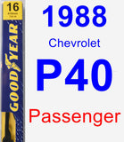 Passenger Wiper Blade for 1988 Chevrolet P40 - Premium