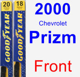 Front Wiper Blade Pack for 2000 Chevrolet Prizm - Premium