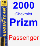 Passenger Wiper Blade for 2000 Chevrolet Prizm - Premium