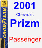 Passenger Wiper Blade for 2001 Chevrolet Prizm - Premium