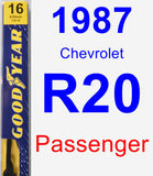 Passenger Wiper Blade for 1987 Chevrolet R20 - Premium