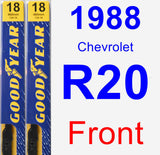 Front Wiper Blade Pack for 1988 Chevrolet R20 - Premium