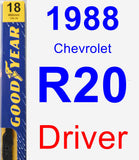 Driver Wiper Blade for 1988 Chevrolet R20 - Premium