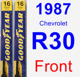 Front Wiper Blade Pack for 1987 Chevrolet R30 - Premium