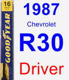 Driver Wiper Blade for 1987 Chevrolet R30 - Premium