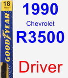 Driver Wiper Blade for 1990 Chevrolet R3500 - Premium