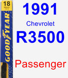 Passenger Wiper Blade for 1991 Chevrolet R3500 - Premium