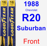 Front Wiper Blade Pack for 1988 Chevrolet R20 Suburban - Premium