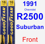 Front Wiper Blade Pack for 1991 Chevrolet R2500 Suburban - Premium