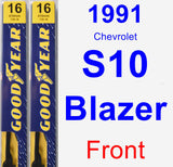 Front Wiper Blade Pack for 1991 Chevrolet S10 Blazer - Premium