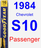 Passenger Wiper Blade for 1984 Chevrolet S10 - Premium