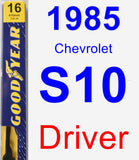 Driver Wiper Blade for 1985 Chevrolet S10 - Premium