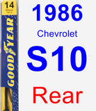 Rear Wiper Blade for 1986 Chevrolet S10 - Premium