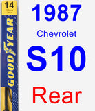 Rear Wiper Blade for 1987 Chevrolet S10 - Premium