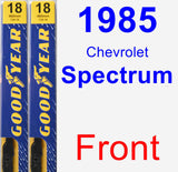 Front Wiper Blade Pack for 1985 Chevrolet Spectrum - Premium