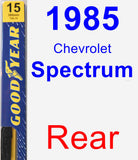 Rear Wiper Blade for 1985 Chevrolet Spectrum - Premium