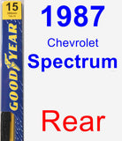 Rear Wiper Blade for 1987 Chevrolet Spectrum - Premium
