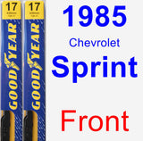 Front Wiper Blade Pack for 1985 Chevrolet Sprint - Premium