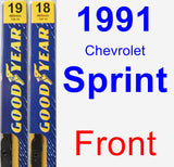 Front Wiper Blade Pack for 1991 Chevrolet Sprint - Premium