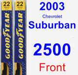 Front Wiper Blade Pack for 2003 Chevrolet Suburban 2500 - Premium