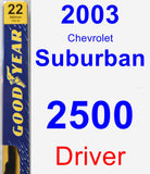 Driver Wiper Blade for 2003 Chevrolet Suburban 2500 - Premium