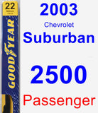 Passenger Wiper Blade for 2003 Chevrolet Suburban 2500 - Premium