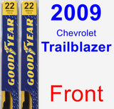 Front Wiper Blade Pack for 2009 Chevrolet Trailblazer - Premium